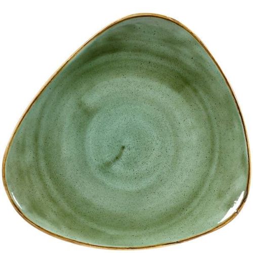 Churchill Stonecast Samphire Green Triangle Plates