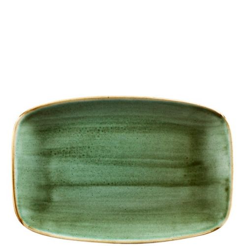 Churchill Stonecast Samphire Green Oblong Plates