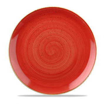 Churchill Stonecast Berry Red Coupe Plates