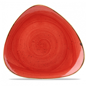 Churchill Stonecast Berry Red Triangle Plates