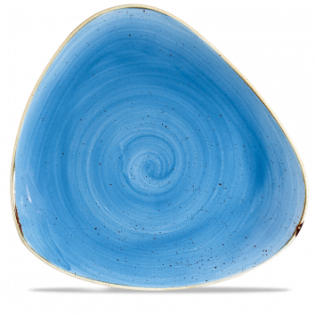 Churchill Stonecast Cornflower Blue Triangle Plates