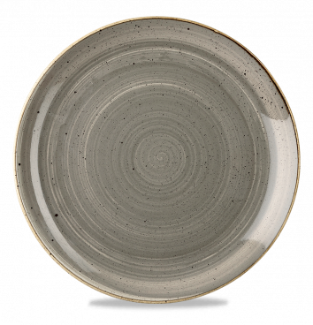 Churchill Stonecast Peppercorn Grey Coupe Plates