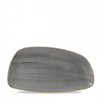 Churchill Stonecast Peppercorn Grey Shaped Plates