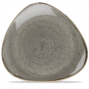 Churchill Stonecast Peppercorn Grey Triangle Plates