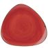 Churchill Stonecast Berry Red Triangle Plate 12.25