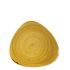 Churchill Stonecast Mustard Seed Yellow Triangle Plate 7.75