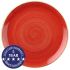 Churchill Stonecast Berry Red Coupe Plate 12.75