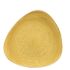 Churchill Stonecast Mustard Seed Yellow Triangle Plate 10.5