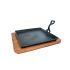 Heavy Duty Square Sizzler With Wooden Base 10