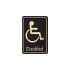 Disabled Symbol With Text Gold On Black