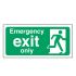 Emergency Exit Only Man Right 150 x 300mm