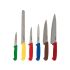 Genware Chefs Knife Set Colour Coded (6 Piece) + Knife Wallet