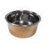 Copper Stainless Steel Condiment Set of 4 Bowls With Wooden Base