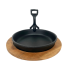 Heavy Duty Round Sizzler With Wooden Base 8
