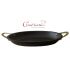 Stainless Steel Black Oval Serving Dish 8.5
