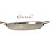 Stainless Steel Hammered Silver Oval Serving Dish 8