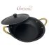 Stainless Steel Black Round Serving Dish With Lid 6.5