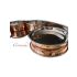 Stainless Steel Copper Hammered Traditional Indian 6 Thali Bowl Tray Set 34cm
