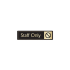 Staff Only With Symbol Gold On Black
