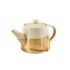 Terra Porcelain Roko Sand Teapot 500ml/17.6oz - Pack of 6