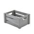 Grey Deep Wooden Crate - 22.8 X 16.5 X 11cm