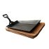Heavy Duty Rectangle Sizzler With Wooden Base 10